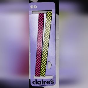 New Set of 2 Claire's Checkered Chocker Necklaces